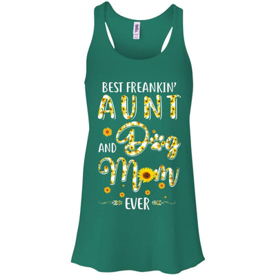 Best Freakin Aunt And Dog Mom Ever Mother Day Gift-T-Shirt & Tank Top-Women's Flowy Racerback Tank-Kelly Green