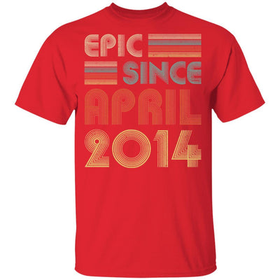 Epic Since April 2014 Vintage 7th Birthday Gifts Youth-Youth Shirt-Youth T-Shirt-Red