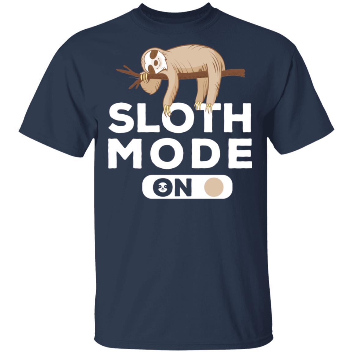 Sloth Mode On Funny Lazy Sleeping Sloth-T-Shirt & Tank Top-Classic T-Shirt-Navy