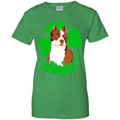 Pitbull St. Patrick's Day Clovers-T-Shirt & Hoodie-Women's T-Shirt-Irish Green