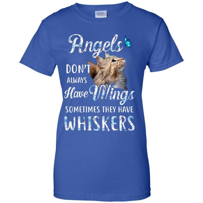 Angels Don't Always Have Wings Sometimes They Have Whiskers-T-Shirt & Tank Top-Women's T-Shirt-Royal