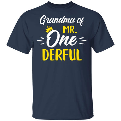 Grandma Of Mr Onederful 1st Birthday Party Costumes Gifts-T-Shirt & Hoodie-Classic T-Shirt-Navy