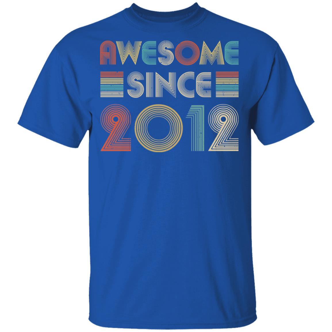 Awesome Since 2012 9th Birthday Gifts Youth-Youth Shirt-Youth T-Shirt-Royal