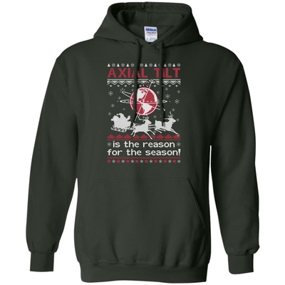 Axial Tilt Is The Reason For The Season Sweater-T-Shirt & Hoodie-Pullover Hoodie-Forest Green