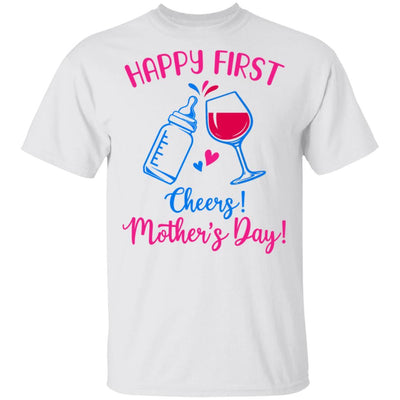 First Mothers Day Mommy Baby Girl Cheers Matching-T-Shirt & Tank Top-Classic T-Shirt-White