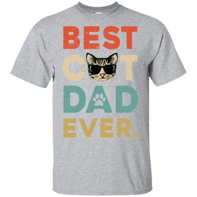 Vintage Best Cat Dad Ever Cat Daddy Gift-T-Shirt & Hoodie-Classic T-Shirt-Sport Grey