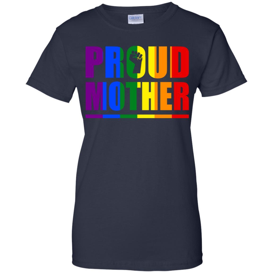 Proud Mother Lesbian Pride Month LGBT-T-Shirt & Hoodie-Women's T-Shirt-Navy