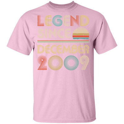 Legend Since December 2009 Vintage 12th Birthday Gifts Youth-Youth Shirt-Youth T-Shirt-Light Pink