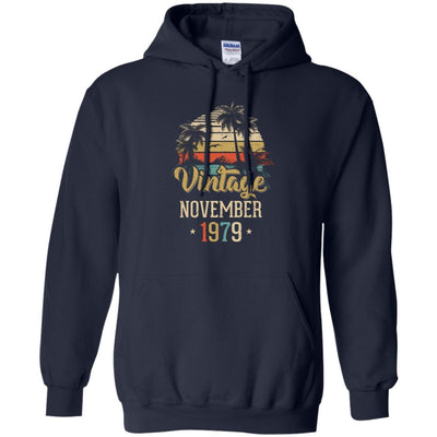 Retro Classic Vintage November 1979 42th Birthday Gift-T-Shirt & Hoodie-Pullover Hoodie-Navy