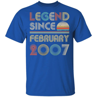 Legend Since February 2007 Vintage 14th Birthday Gifts-T-Shirt & Hoodie-Classic T-Shirt-Royal
