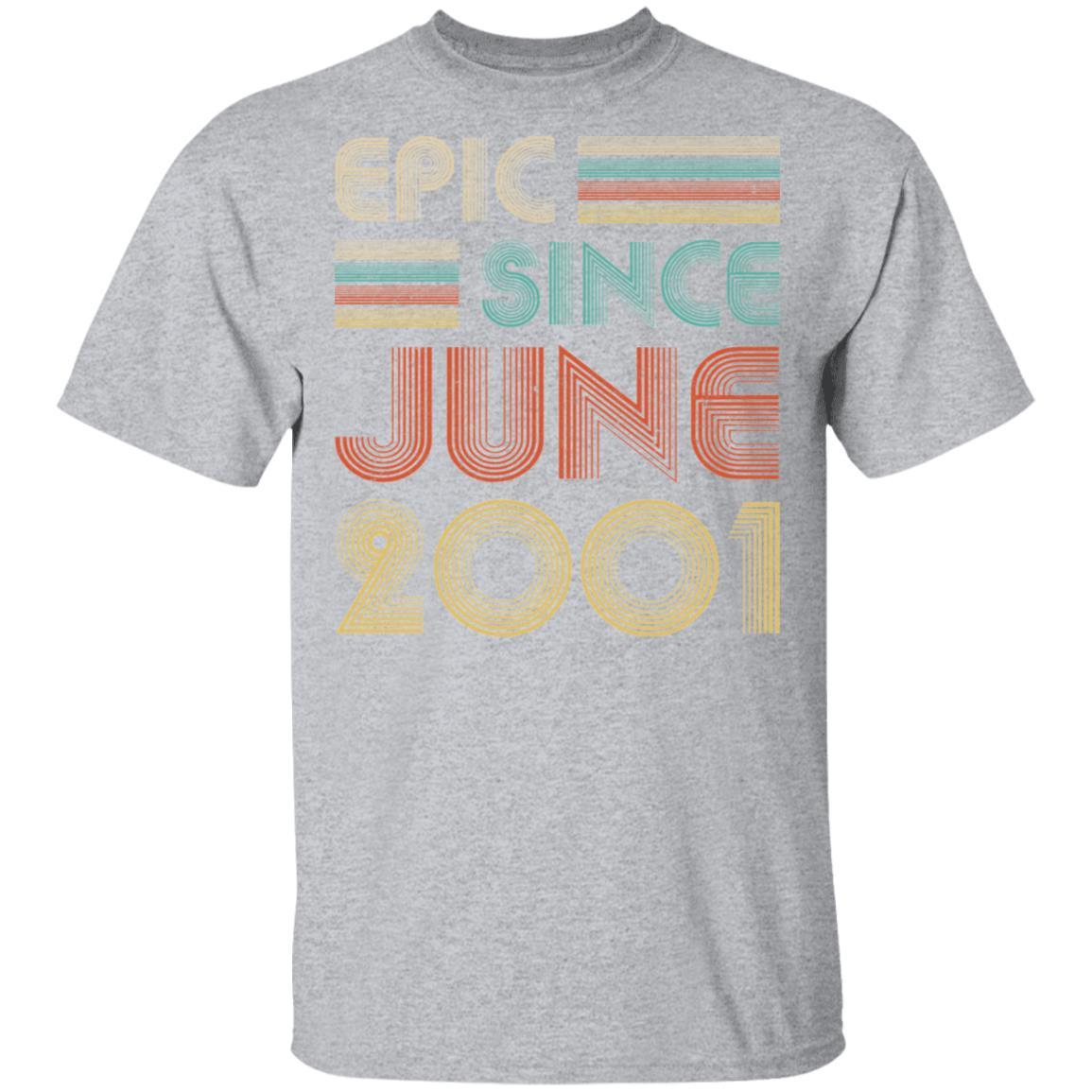 Epic Since June 2001 Vintage 20th Birthday Gifts-T-Shirt & Hoodie-Classic T-Shirt-Sport Grey