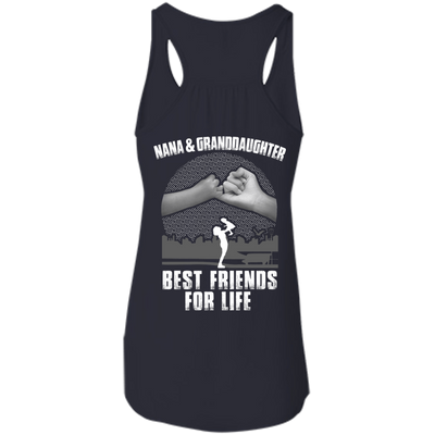 Nana and Granddaughter Best Friends For Life-T-Shirt & Hoodie-Women's Flowy Racerback Tank-Midnight