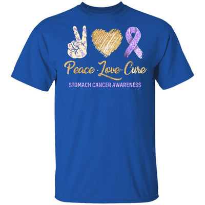 Peace Love Cure Stomach Cancer Awareness-T-Shirt & Hoodie-Classic T-Shirt-Royal
