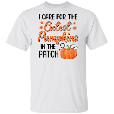 I Care For The Cutest Pumpkins In The Patch Halloween Nurse-T-Shirt & Hoodie-Classic T-Shirt-White