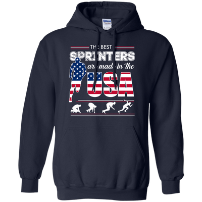 The Best Sprinters USA-T-Shirt & Hoodie-Pullover Hoodie-Navy