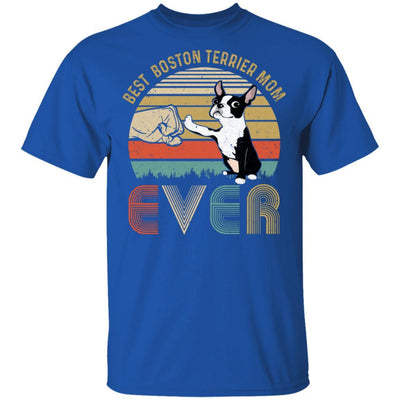 Vintage Best Boston Mom Ever Bump Fit Funny Mom Gifts-T-Shirt & Hoodie-Classic T-Shirt-Royal