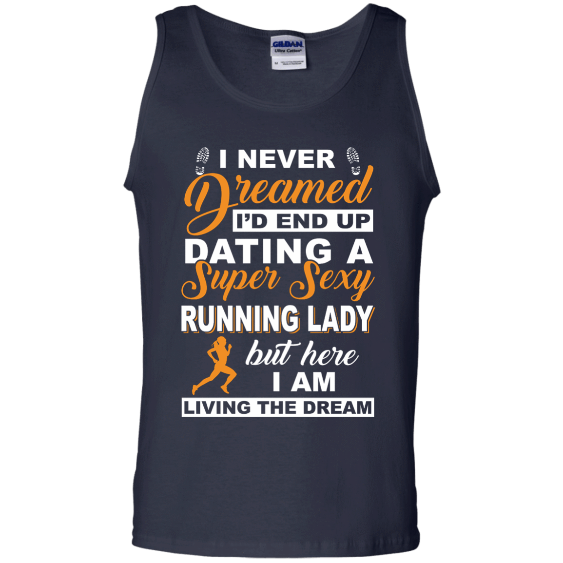 I'd End Up Dating A Super Sexy Running Lady-T-Shirt & Hoodie-Unisex Tank-Navy