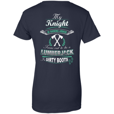 Turns out to be a LUMBERJACK In Dirty Boots-T-Shirt & Hoodie-Women's T-Shirt-Navy