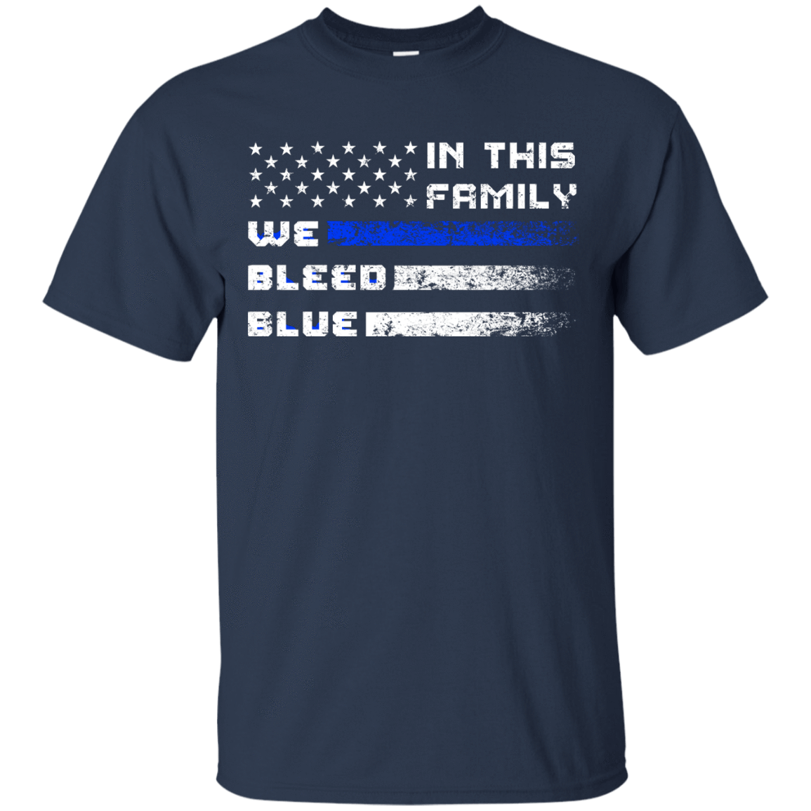 We Bleed Blue-T-Shirt & Hoodie-Classic T-Shirt-Navy