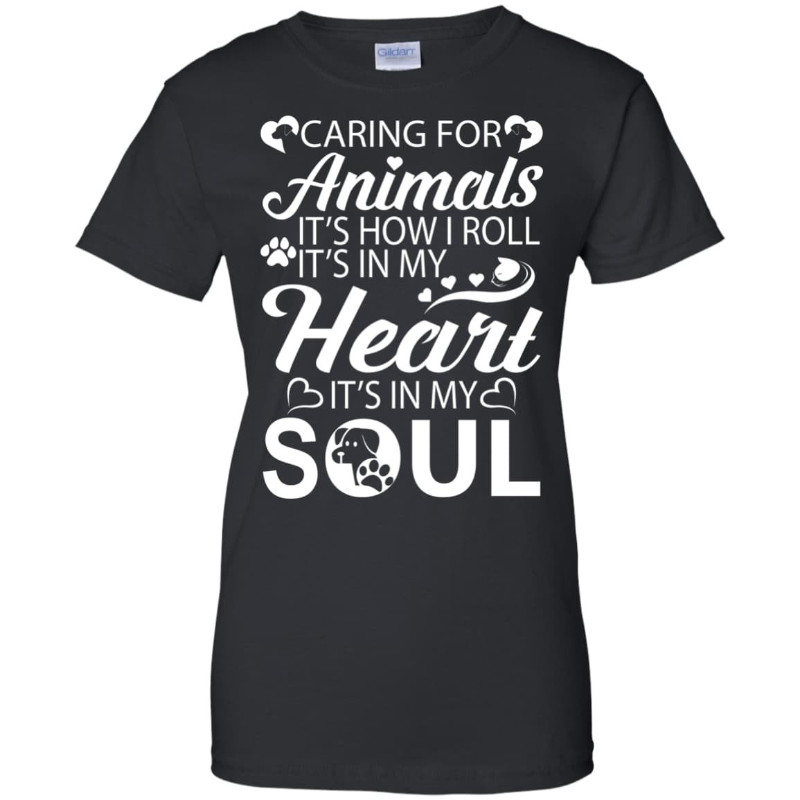 Caring For Animals Light-T-Shirt & Hoodie-Women's T-Shirt-Black