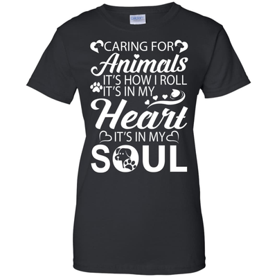 Caring For Animals Light-T-Shirt & Hoodie-Women's T-Shirt-Black