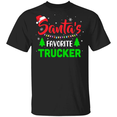 Santa's Favorite Trucker Funny Christmas Xmas Gifts-T-Shirt & Sweatshirt-Classic T-Shirt-Black