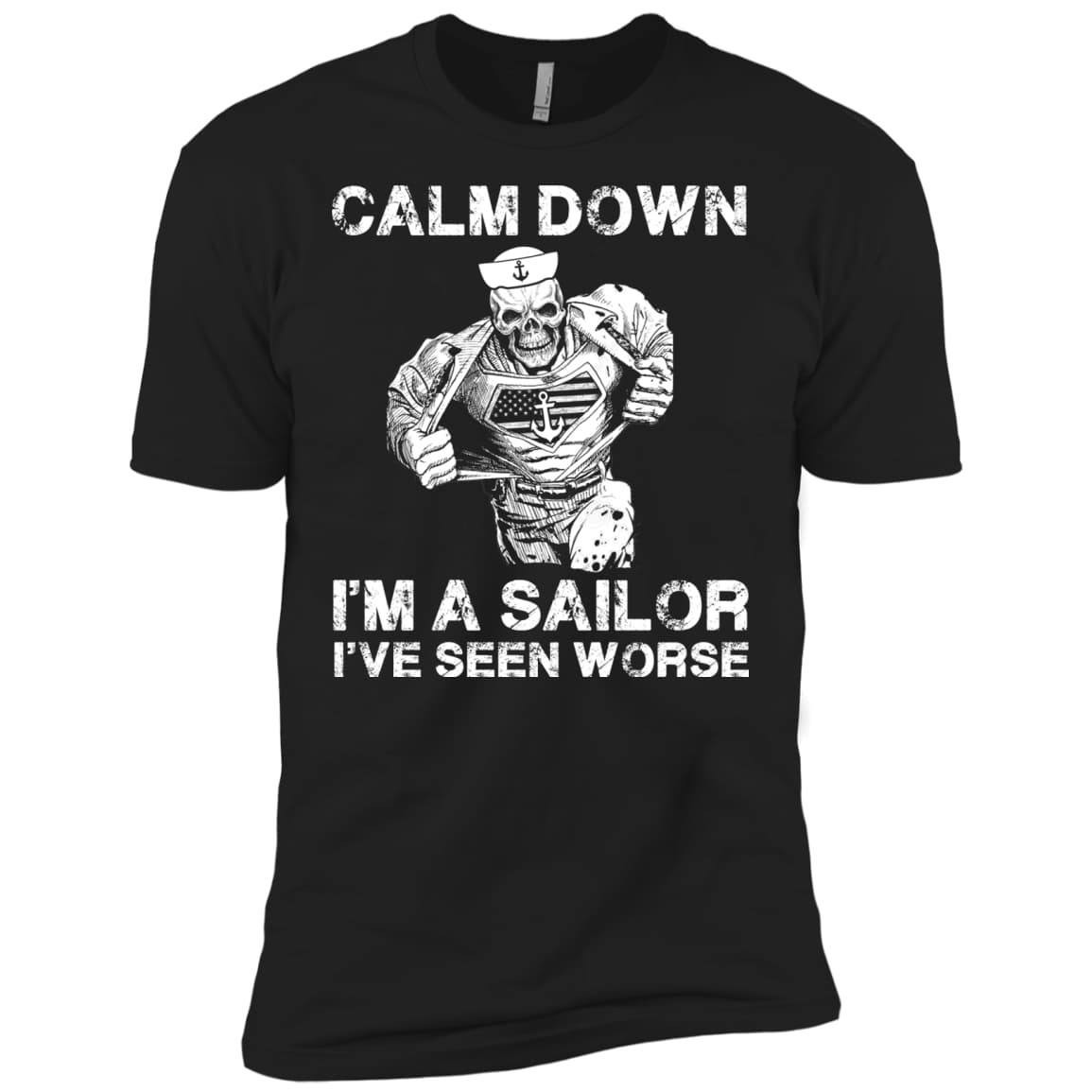 CALM DOWN - IM A SAILOR-T-Shirt & Hoodie-Premium T-Shirt-Black
