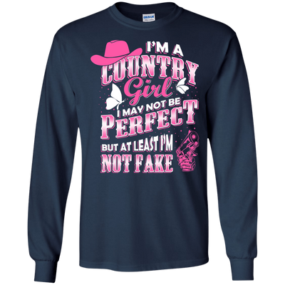 I May Not Be Perfect But At Least I'm Not Fake-T-Shirt & Hoodie-Long Sleeve T-Shirt-Navy