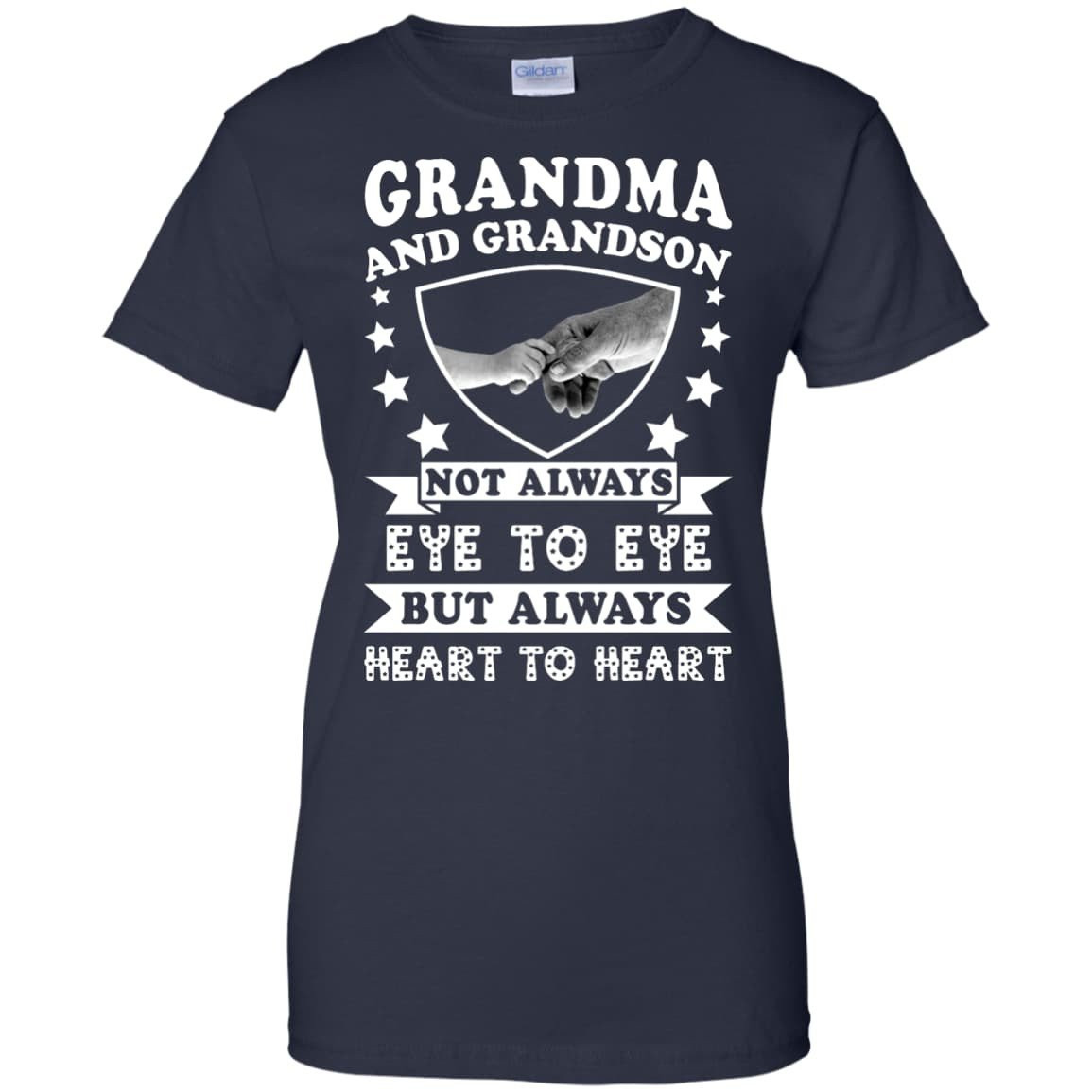Grandma And Grandson Not Always Eye To Eye-T-Shirt & Hoodie-Women's T-Shirt-Navy