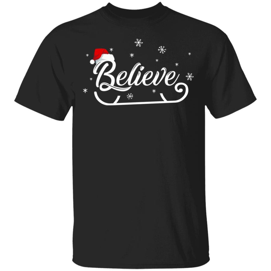 Christmas Santa Believe Xmas Christmas Holiday Funny Gift-T-Shirt & Sweatshirt-Classic T-Shirt-Black
