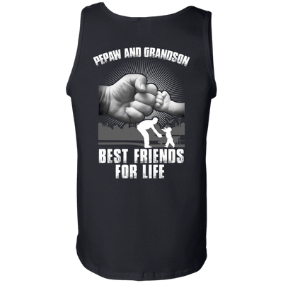 Pepaw And Grandson Best Friends For Life-T-Shirt & Hoodie-Unisex Tank-Black