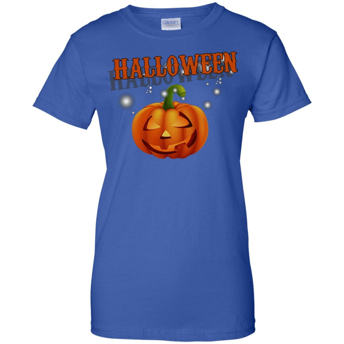Glowing Pumpkin Cool Halloween-T-Shirt & Hoodie-Women's T-Shirt-Royal