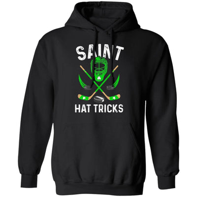 Saint Hat Tricks Leprechaun Lover Hockey St. Patrick's Day-T-Shirt & Hoodie-Pullover Hoodie-Black