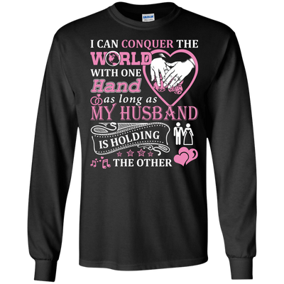 I Can Conquer The World With One Hand-T-Shirt & Hoodie-Long Sleeve T-Shirt-Black