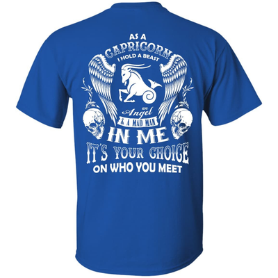 As A Capricorn I Hold A Beast An Angel A Madman In Me-T-Shirt & Hoodie-Classic T-Shirt-Royal
