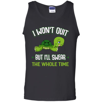 I Won't Quit But I'll Swear The Whole Time Funny Running-T-Shirt & Tank Top-Unisex Tank-Black
