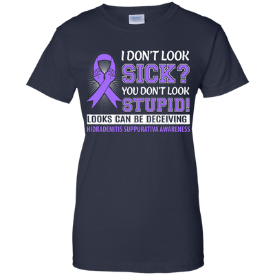I Don't Look Sick Hidradenitis Suppurativa Awareness-T-Shirt & Hoodie-Women's T-Shirt-Navy