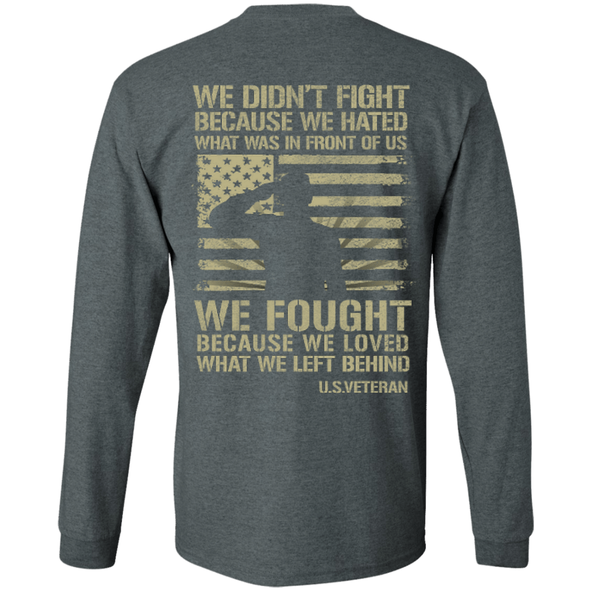 US Veteran Affairs-T-Shirt & Hoodie-Long Sleeve T-Shirt-Dark Heather