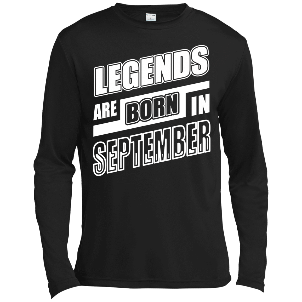 Legends are born in SEPTEMBER-T-Shirt & Hoodie-Long Sleeve T-Shirt-Black