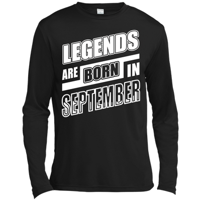 Legends are born in SEPTEMBER-T-Shirt & Hoodie-Long Sleeve T-Shirt-Black