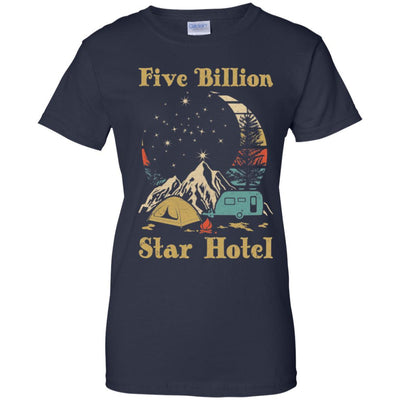 Vintage Five Billion Star Hotel Moom Camping-T-Shirt & Hoodie-Women's T-Shirt-Navy