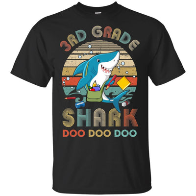 3rd Grade Shark Doo Doo Doo Funny Back To School-T-Shirt & Hoodie-Classic T-Shirt-Black