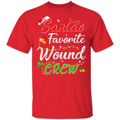Santa's Favorite Wound Crew Christmas Funny Nurse Crew Gift-T-Shirt & Sweatshirt-Classic T-Shirt-Red