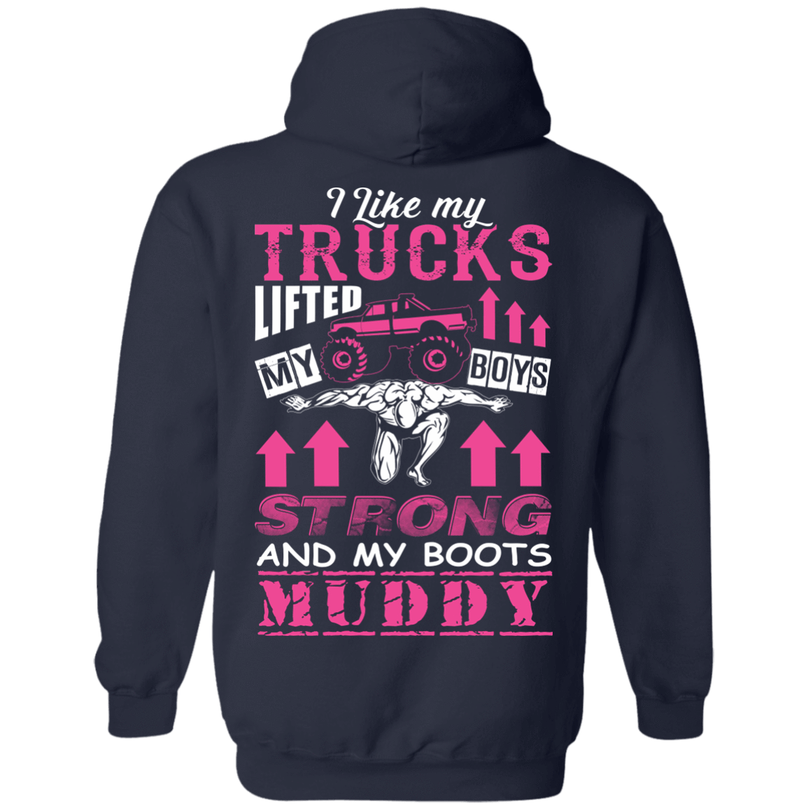 I Like My Trucks-T-Shirt & Hoodie-Pullover Hoodie-Navy