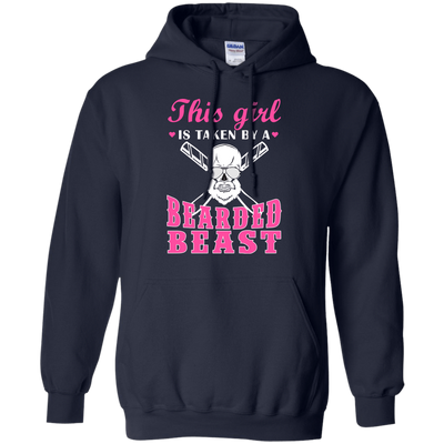 This Girl Is Taken By A Bearded Beast-T-Shirt & Hoodie-Pullover Hoodie-Navy
