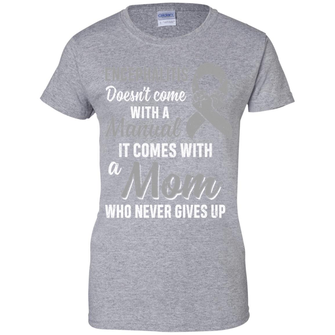Encephalitis Awareness Mom Warrior Gifts-T-Shirt & Hoodie-Women's T-Shirt-Sport Grey