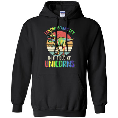 Be A Unicornasaurus Rex In A Field Of Unicorns-T-Shirt & Hoodie-Pullover Hoodie-Black
