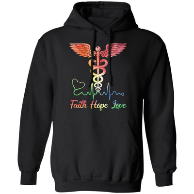 Faith Hope Love Nurse Medical Assistant Quarantine-T-Shirt & Tank Top-Pullover Hoodie-Black