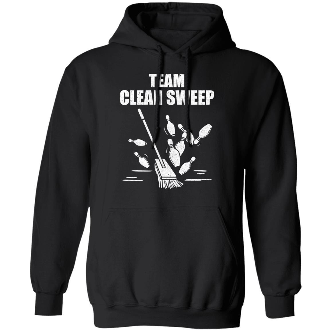Funny Clean Sweep Bowling-T-Shirt & Hoodie-Pullover Hoodie-Black