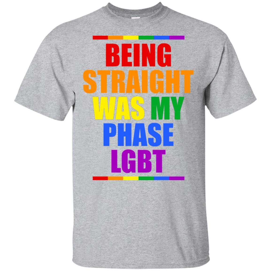 LGBT Pride Being Straight Was My Phase-T-Shirt & Hoodie-Classic T-Shirt-Sport Grey